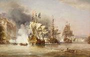 Charles Edward Chambers The Capture of Puerto Bello oil